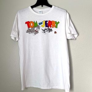 Vintage Y2K Tom and Jerry T Shirt Medium M Tee Short Sleeve‎